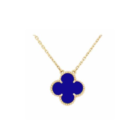 Van Cleef & Arpels Vintage Alhambra pendant Yellow gold Lapis lazuli VCARA45900 Necklace 1