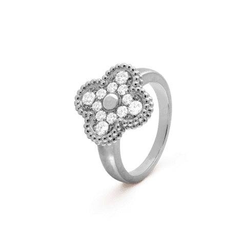 Van Cleef & Arpels VCARO26N00 Vintage Alhambra ring White gold Diamond ring 1