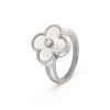 Van Cleef & Arpels VCARF48900 Vintage Alhambra ring White gold Diamond Mother-of-pearl ring 1