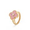 Van Cleef & Arpels VCARF48900-Rosenite Vintage Alhambra ring Yellow gold Diamond Rosenite ring 3 Van Cleef & Arpels VCARF48900-Rosenite Vintage Alhambra ring Yellow gold Diamond Rosenite ring 1