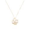 Van Cleef & Arpels Cosmos clip VCARO5BV00-YG pendant medium model Yellow gold Diamond Mother-of-pearl Necklace 1
