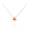 Van Cleef & Arpels VCARP7S800 Frivole pendant mini model Rose gold Ruby Necklace 1