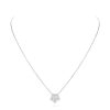 Van Cleef & Arpels VCARP0ZW00 Lotus openwork pendant mini model White gold Diamond Necklace 1