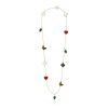 Van Cleef & Arpels VCARD80100 Lucky Alhambra long necklace 12 motifs Yellow gold Carnelian Malachite Mother-of-pearl Tiger Eye 1