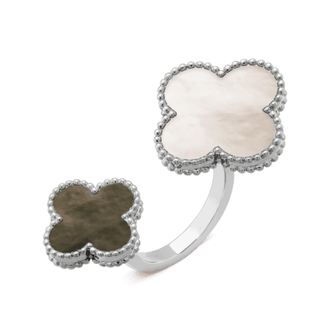 Van Cleef & Arpels VCARN05700 ring Magic Alhambra Between the Finger Yellow gold Mother-of-pearl Onyx ring 1