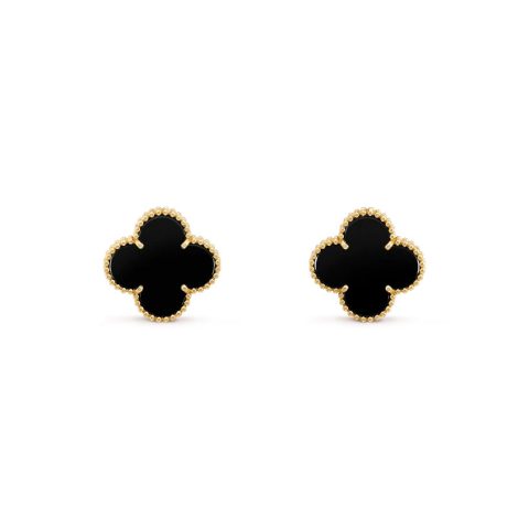 Van Cleef & Arpels VCARA44300 Magic Alhambra Earrings 18k Yellow Gold Onyx Earrings 1