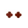 Van Cleef & Arpels VCARD40400 Vintage Alhambra Earrings Yellow Gold Carnelian 2