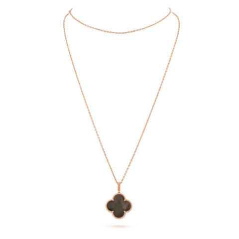 Van Cleef & Arpels VCARP6I200 Magic Alhambra long necklace 1 motif Rose gold Mother-of-pearl necklace 1