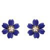 Van Cleef & Arpels VCARA55600 Rose Earrings De Noel Lapis Lazuli Diamond Yellow Gold Earrings 1