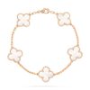 Van Cleef & Arpels VCARA41800 Vintage Alhambra bracelet 5 motifs Rose gold Mother-of-pearl bracelet 1