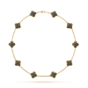 Van Cleef & Arpels VCARA42800-gray Vintage Alhambra Necklace 10 Motifs Yellow Gold Grey Mother-of-pearl Necklace 2 Van Cleef & Arpels VCARA42800 Vintage Alhambra Necklace 10 Motifs Yellow Gold Mother-of-pearl 1