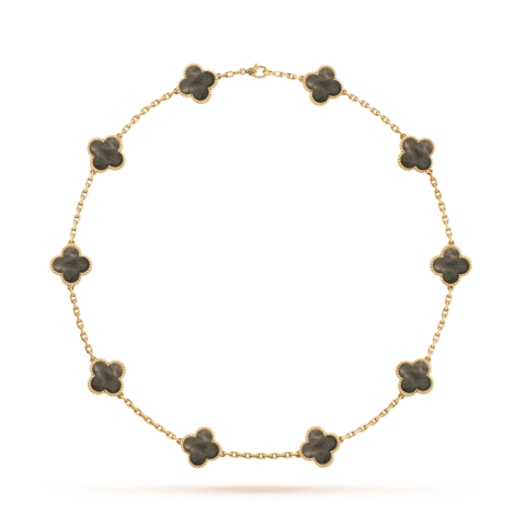 Van Cleef & Arpels VCARA42800 Vintage Alhambra Necklace 10 Motifs Yellow Gold Mother-of-pearl 1