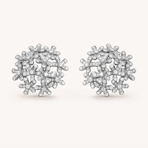 Van Cleef & Arpels VCARB14100 Socrate Earclips Diamond White Gold Earrings 1