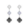 Van Cleef & Arpels Magic Alhambra VCARN18800 earrings 3 motifs White gold Chalcedony Mother-of-pearl earrings 2 Van Cleef & Arpels Magic Alhambra VCARN18800 earrings 3 motifs White gold Chalcedony Mother-of-pearl earrings 1