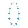 Van Cleef & Arpels necklace Vintage Alhambra 10 motifs White gold Turquoise VCARF48500 necklace 1