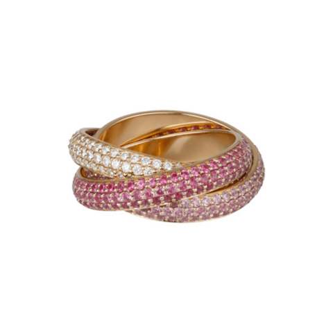 Cartier Trinity Ring Rose Gold And Diamonds N4230600 2