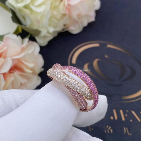 Cartier Trinity Ring Rose Gold And Diamonds N4230600 Coral 18