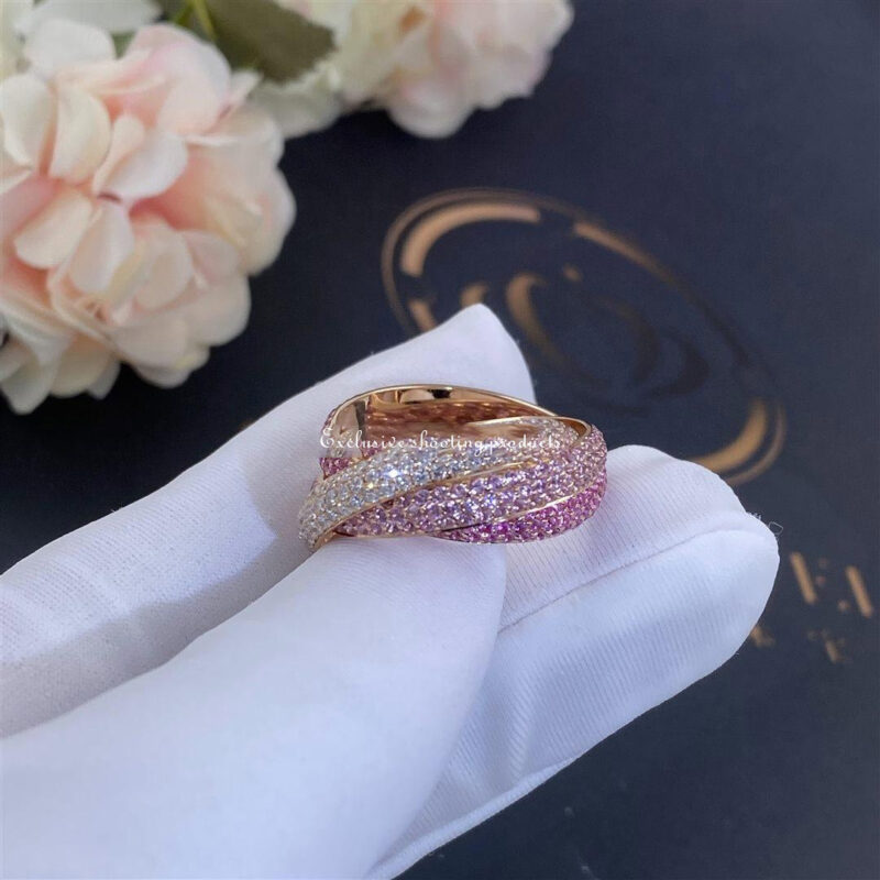 Cartier Trinity Ring Rose Gold And Diamonds N4230600 Coral 38
