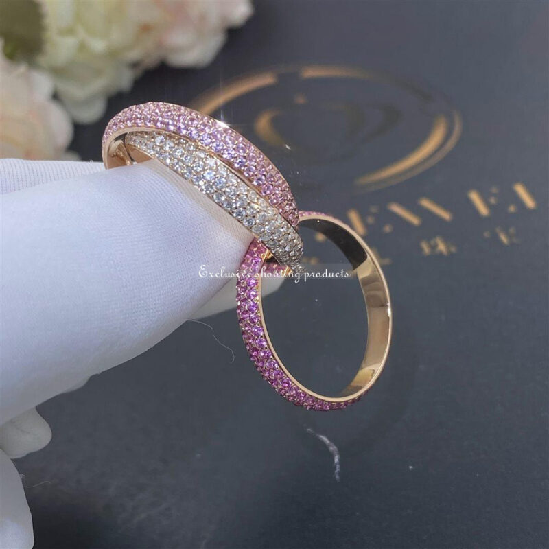 Cartier Trinity Ring Rose Gold And Diamonds N4230600 Coral 48
