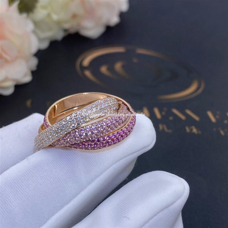 Cartier Trinity Ring Rose Gold And Diamonds N4230600 Coral 68