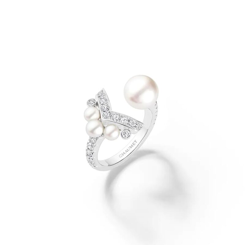 Chaumet Joséphine Aigrette Ring 085044 White Gold, Pearls, Diamonds 1