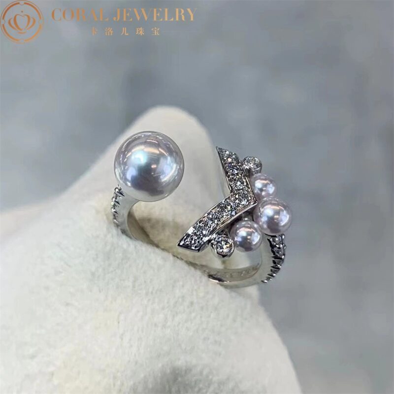 Chaumet Joséphine Aigrette Ring 085044 White Gold, Pearls, Diamonds 2
