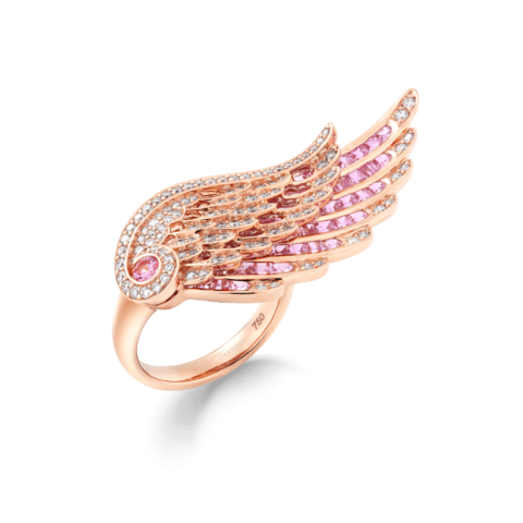 Garrard Wings Embrace Jewellery Collection Across The Finger Pink Sapphire And Diamond Ring In 18ct White Gold 2016585 Hero 2048x2048 18