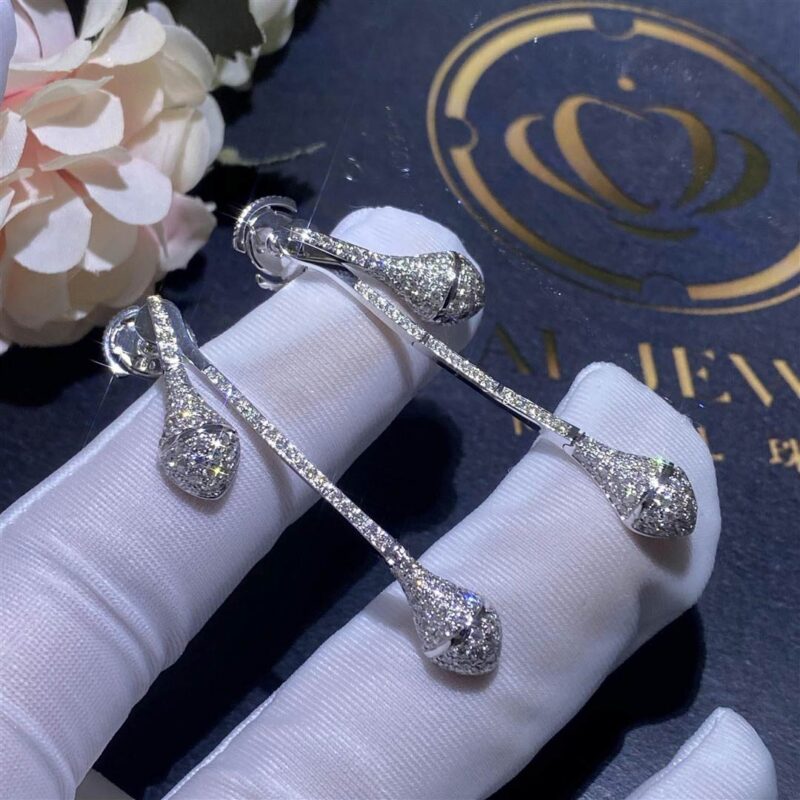 Marli New York White Gold Cleo Drop Diamond Earrings Model Cleo E7wgdd 8 18