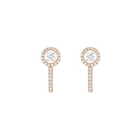 Messika Joy Hoop Rose Gold Earrings 07482-PG with Diamonds
