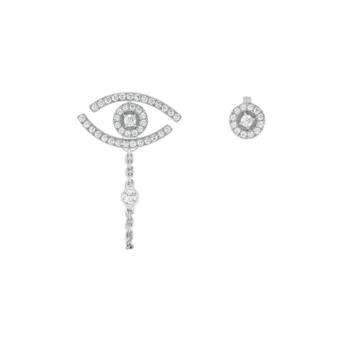 Messika Lucky Eye White Gold Earrings 11349-WG with Diamonds