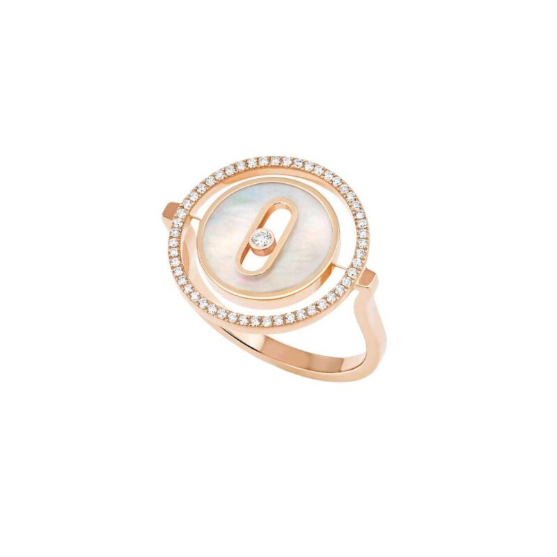 Messika Lucky Move Colour Rose Gold Ring 11952-PG with Mother of Pearl and Diamonds