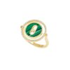 Messika Lucky Move Colour Yellow Gold Ring with Malachite and Diamonds 11953-YG