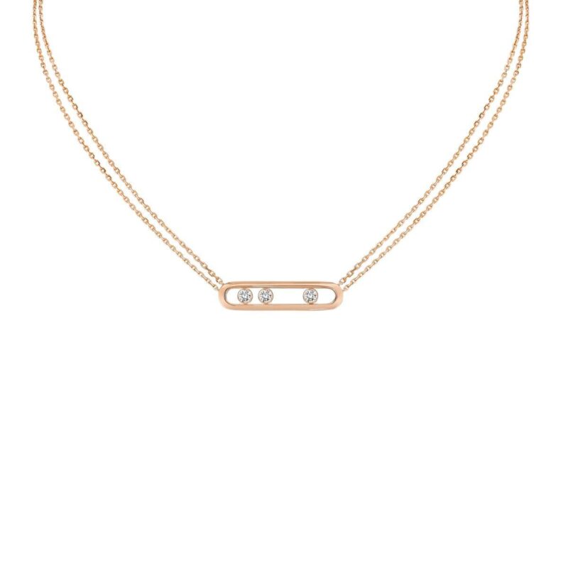 Messika Move Classique Collar Oro Rosa Brillantes Blancos 03997 PG 34