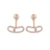 Messika Move Uno Bellow the Lobe Rose Gold Earrings 06510-PG with Diamonds