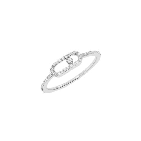 Messika Move Uno Pave White Gold Ring With Diamonds 05630 WG 68