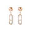 Messika Move Uno Stud Rose Gold Earrings 05631-PG with Diamonds Move Uno Stud