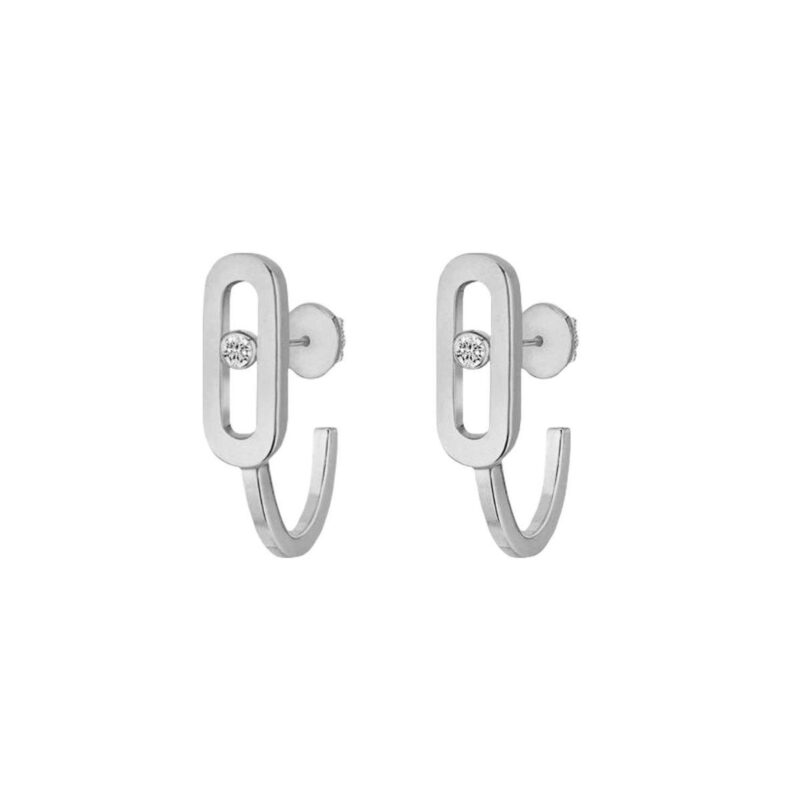 Messika Move Uno White Gold Earrings 10050-WG with Diamonds