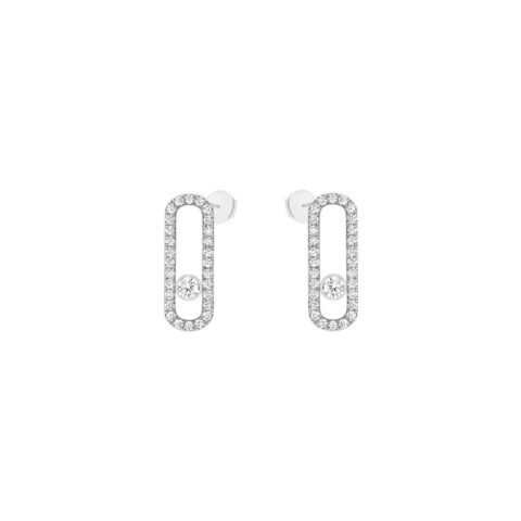 Messika Move Uno White Gold Earrings 12183-WG with Diamonds