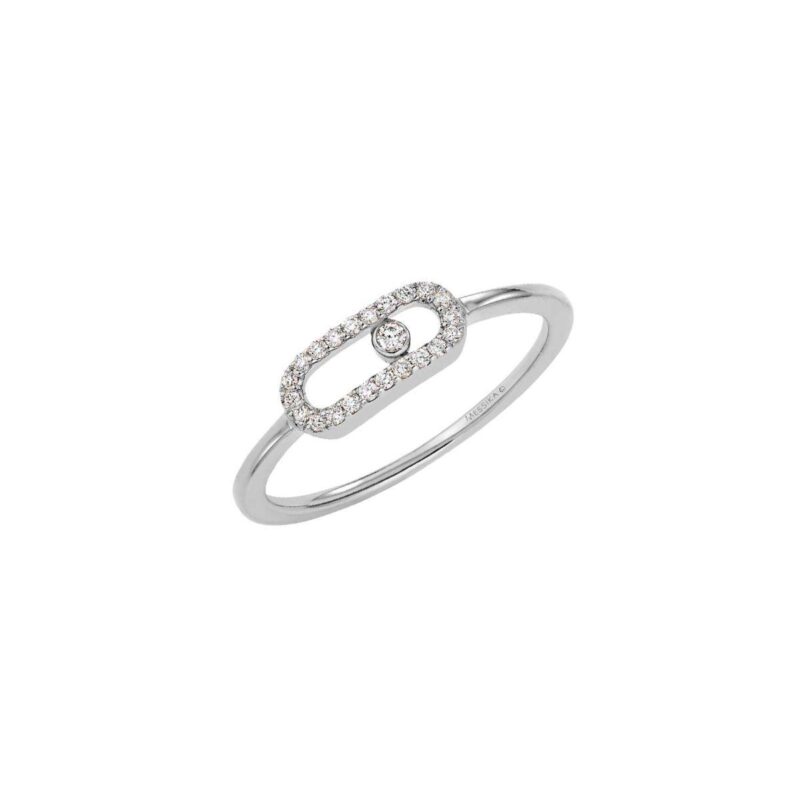 Messika Move Uno White Gold Ring With Diamonds 04705 WG 45