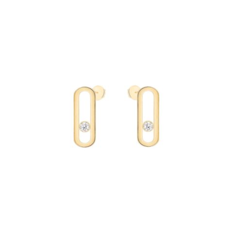 Messika Move Uno Yellow Gold Earrings 12182-YG with Diamonds