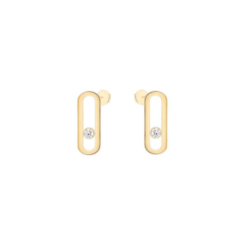 Messika Move Uno Yellow Gold Earrings 12182-YG with Diamonds