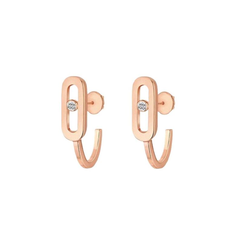 Messika Move Uno Yellow Gold Earrings 10050-YG with Diamonds