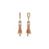 Roberto Coin Art Deco Rose Gold Earrings With Mother Of Pearl And Diamonds 11