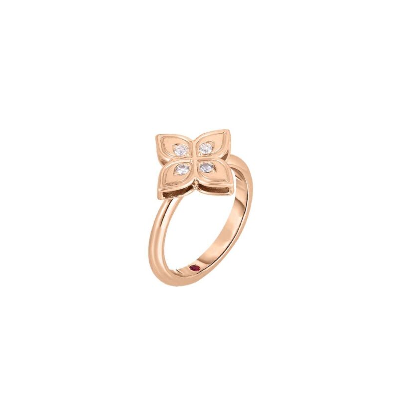 Roberto Coin Diamonds Tiny Princess Rose Gold Ring 66