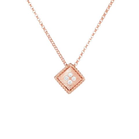 Roberto Coin Palazzo Ducale Rose Gold Necklace With Diamonds