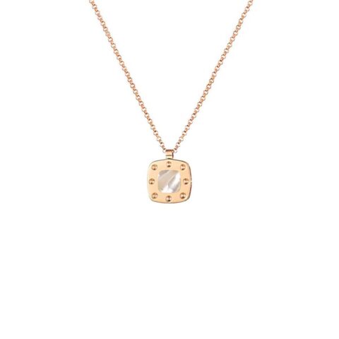 Roberto Coin Pois Moi Rose Gold Necklace With Mother Of Pearl 33