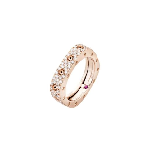 Roberto Coin Pois Moi Rose Gold Ring With Diamonds 66