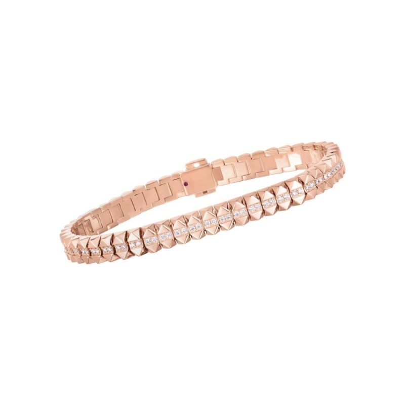 Roberto Coin Rock Diamonds Rose Gold Bracelet With Diamonds 66