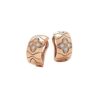 Roberto Coin Royal Princess Flower Rose And White Gold Earrings With Diamonds 55