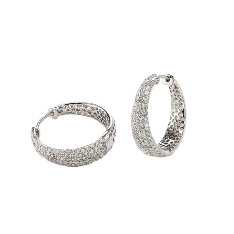 Roberto Coin Scalare White Gold Earrings With Diamonds 56